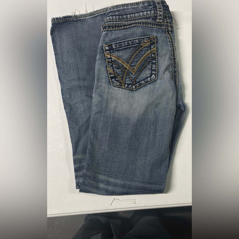 Kut from the Kloth Blue Boot Cut Jeans with Embroidered Pocket